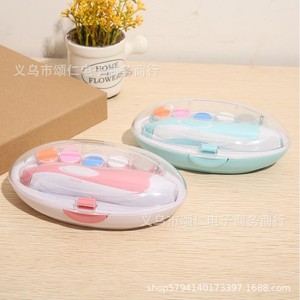 Infant <b>Electric</b> Nail Grinder 6 In 1 Manicure <b>Kit</b> With Case For Baby Nail Care - Product Image 5