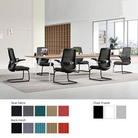 Chaise de bureau ergonomique moderne en maille, avec pieds en tube de fer fixe, confortable et respirante, idéale pour le télétravail et les projets à domicile.