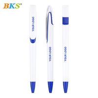 Stylo bille en plastique personnalisé BKS, best-seller, avec logo, encre noire 1,0 mm, couleur personnalisée disponible, encre huileuse