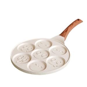 Poêle à frire antiadhésive multifonctionnelle en pierre Maifan à 7 trous pour crêpes, œufs et burgers, idéale pour le petit-déjeuner - Product Image 2