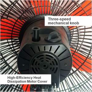 Ventilatore elettrico a piantana da 18 pollici, personalizzabile in fabbrica, SKD/CKD, resistente, con 3 velocità regolabili tramite manopola, motore premium, flusso d'aria ampio e potente. - Product Image 4