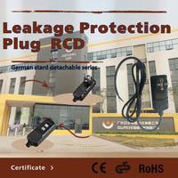 Prise électrique étanche IP54 haute sécurité 10A/15A avec protection différentielle (RCD) en plastique portable, protection standard contre les fuites