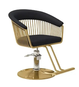 Silla de Barbero Giratoria de Alta Gama con Elevación Hidráulica, Tapizada en Cuero Sintético, para Peluquería y Salón de Belleza - Product Image 1