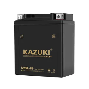 KAZUKI baterai sepeda motor MF pabrik Tiongkok 12N7L-BS 6MF7-BS GS125/CG125 aki kering terisi baterai asam timbal 12V7AH