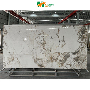 Bóng kết thúc thiêu kết đá sứ sàn gạch có độ bóng cao Đá Cẩm Thạch nhìn bề mặt tấm cho phòng ăn Tường phòng khách vườn - Product Image 5