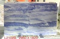 Dalle de marbre bleu Patagonia brésilien de luxe Pandora, polie, moderne, pour meuble-lavabo, panneau mural et intérieur