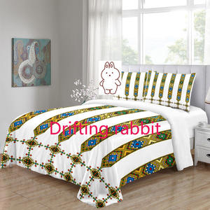 Saba <span class=keywords><strong>Telet</strong></span> traditionnel éthiopien conception personnalisée impression 3D ensemble de literie/housse de couette avec taie d'oreiller - Product Image 2