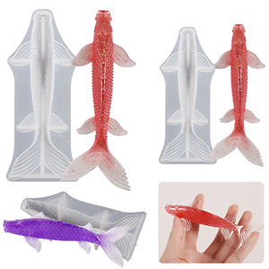 3d แฟนซีปลาคาร์พอีพ็อกซี่เครื่องมือ DIY ขนมพาสต้าดอกไม้เค้กซิลิโคน Baking แม่พิมพ์ตกแต่งเค้กปลา - Product Image 3