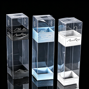 Boîte pliable en PP transparent sur mesure, épaisse, en plastique, pour cosmétiques, parfums, bougies, présentoirs cadeaux, vente en gros, OEM, ensemble, Chine - Product Image 1