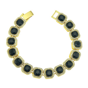 Nueva Pulsera de Cadena de Aleación con Diseño Cuadrado Innovador y Pedrería de Colores, Múltiples Modelos, Decoración de Mano para Hombre, Joyería de Moda - Product Image 2