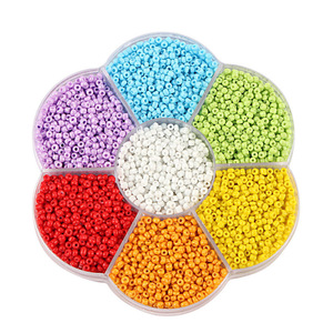 Cuentas de Vidrio de 2 mm en Caja, Coloridas, para Manualidades, Suministros para Hacer Joyas, Cuentas Dispersas para Artesanía - Product Image 1