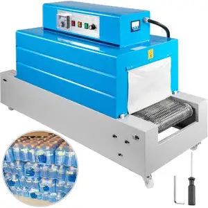 Cheap price semi automatic small box heat tunnel shrink sleeving wrapping labeling packaging machine