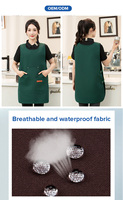 Tablier de cuisine, tablier de serveur/serveuse, tablier de taille en toile de couleur unie, uniforme de travail pour salon de manucure, tablier personnalisé avec logo