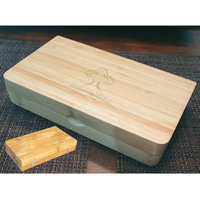 Grand plateau roulant en bambou personnalisé avec brosse de nettoyage et petit outil de roulement