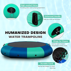 Trampolín Acuático Inflable 3M con Bomba Eléctrica y Escalera <span class=keywords><strong>de</strong></span> Cuerda - Product Image 2