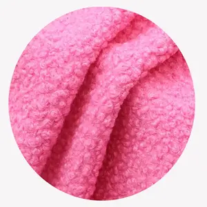 2024 neue Mode individuelles schwergewicht gestrickt reine farbe gedruckt polar vliesstoff für mantel