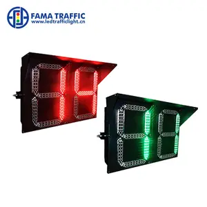 800*600 मिमी ट्रैफिक लाइट एलईडी काउंटडाउन टाइमर लाल हरा 2 अंक 2 रंग एलईडी वाहन डिजिटल काउंटडाउन टाइमर