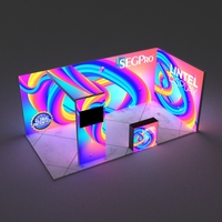 Boîte à lumière modulaire rétroéclairée en tissu SEG pour événements et expositions, tissu tendu pour stand d'exposition, boîte à lumière en tissu pour salon professionnel
