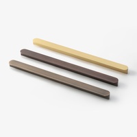 Poignées de meuble en laiton massif de luxe Maxery, poignées de tiroir modernes en or brossé, quincaillerie minimaliste pour armoires de cuisine, poignées de meubles