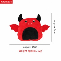 Peluche de chat d'Halloween, jouet interactif en peluche douce pour chat, motif citrouille démoniaque, avec herbe à chat, pour chats d'intérieur et chatons
