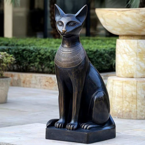 Esculturas de Gatos Egipcios de Metal Personalizadas para Jardín Exterior, Estatuas de Gatos de Bronce Fundido en Venta - Product Image 3