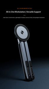 Supporto per <span class=keywords><strong>Tablet</strong></span> portatile pieghevole multiuso regolabile in lega di alluminio 360 rotazione forte supporto magnetico per telefono - Product Image 4