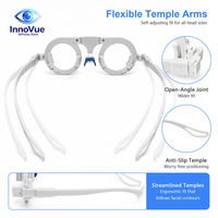 Frame Uji Optometri yang Dapat Disesuaikan, Bahan Aluminium Alloy, Tangkai Fleksibel PD 48-70mm, Frame Uji Optik untuk Pusat Pelatihan Penglihatan