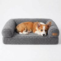 Coussin pour chat en polaire Sherpa, anti-anxiété, moelleux, lavable, en peluche, type donut, pour chien, avec housse amovible et respirante, prix usine