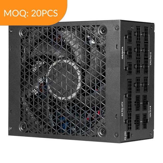 1650W AI Intelligent ATX Power Supply 140mm Temp Control Fan High Efficiency PSU