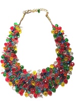 Kalung Choker Romantis Berhias Manik-Manik Kaca Lampwork Lapis Emas 18K Model Terbaru 2020, Perhiasan Pernyataan, Hadiah untuk Pernikahan dan Pesta