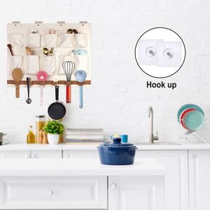 Wall Hanging Organizer Wall Hanging Storage Bag with Pockets for Bathroom Bedroom Kitchen Dorm Room Storage and Organization - Product Image 5