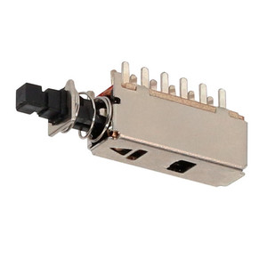 Ps62d02 4pdt đẩy nút chuyển đổi thông qua lỗ góc bên phải đôi-hàng thu nhỏ kim loại tự khóa chuyển đổi với xử lý IP67 mức độ - Product Image 2