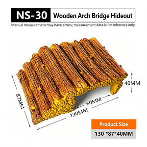 Werks-Direkt verkaufs simulation Holzharz-Aal plattform mit Kletter leiter häuten für Schildkröten-Terra pins - Product Image 6