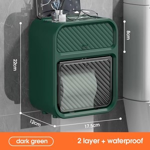 Vendita calda scatole di fazzoletti da <span class=keywords><strong>bagno</strong></span> impermeabile a parete scatola di carta di immagazzinaggio del tessuto con adesivo senza traccia con ripiano di stoccaggio - Product Image 2