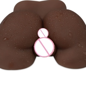 Masturbateur réaliste fessier africain et européen - Jouet sexuel masculin à double canal vaginal et <span class=keywords><strong>anal</strong></span>, avec fesses volumineuses, type torse de poupée sexuelle - Product Image 3