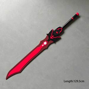 Venta caliente 120cm Wolf Tombstone Diluc Ragnnindr Cosplay Prop simulación Anime espada de juguete de madera - Product Image 3