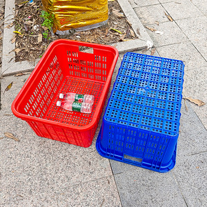 <b>Rectangular</b> Thickened Plastic <b>Storage</b> <b>Basket</b> B-302 No 3 Deep With Handle For Toys Clothing Vegetables And Sundries - Product Image 3