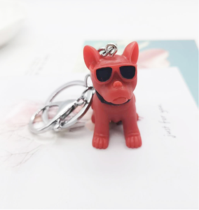 Promozionale Simulato cucciolo cuccioli dog occhiali da sole sacchetto della catena chiave del pendente animale creativo del pendente di figura regali all'ingrosso - Product Image 5