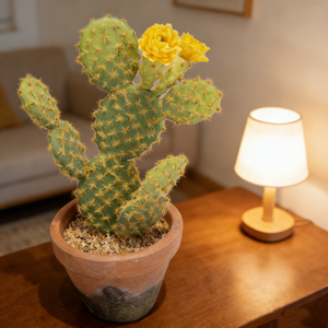 Cactus artificiel <span class=keywords><strong>en</strong></span> <span class=keywords><strong>pot</strong></span> avec fleurs jaunes pour la décoration de la maison et du bureau - Product Image 5