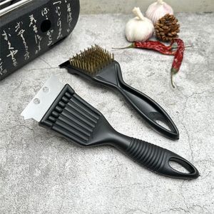 Wholesale Camping Cookware 1pcs Heavy Duty Cleaner <b>Brush</b> Steel Bristles with Plastic Handle for Deep BBQ Cleaning Portable - Product Image 3