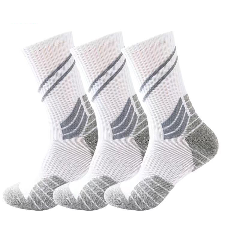 Cheap Factory Fashion Sports Men's Thick Towel Bottom Socks Non-slip Basketball Hiking Socks