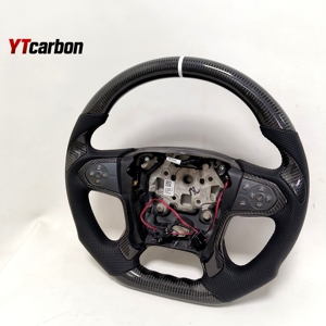 YTcarbon pour <span class=keywords><strong>Silverado</strong></span> Tahoe Suburban Racing Style Premium Volant chauffant en fibre de carbone personnalisé - Product Image 3