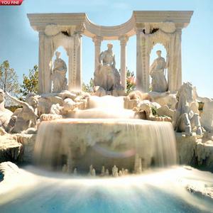 YOUFINE Fuente de agua <span class=keywords><strong>Trevi</strong></span> de Italia tallada a mano de mármol natural grande lujoso para exteriores - Product Image 1