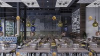 Ensemble de meubles en bois massif pour restaurant, ensemble de salle à manger industrielle pour restaurant de restauration rapide, table carrée et chaises commerciales en bois massif