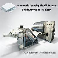 Maquinaria de Producción de Toallitas de Lavandería de Alta Eficiencia, Sistema de Pulverización de Doble Enzima Integrado para un Recubrimiento Uniforme, Máquina de Secado por Rodillos