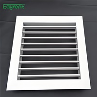 Grille de retour à simple déflection réglable en aluminium anodisé pour systèmes CVC, légère, pour usage commercial moderne
