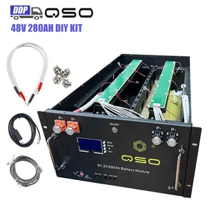 Stock EUROPEO 16S Diy 48V 280 Kit 280Ah Lifepo4 Caja de batería de almacenamiento de energía Sistema de solución de energía solar para caja de batería doméstica