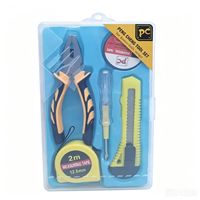 Ensemble d'outils à main H15, Kits d'outils à main, Tournevis, Couteau, Pince, Marteau, Ruban adhésif pour usage quotidien, Produit à 1$, Série 1$ Matériel et outils