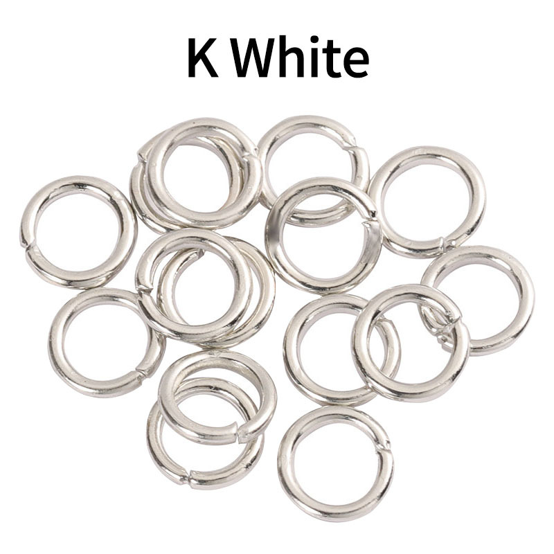 1,000 ชิ้น แหวนทองแดงวงปิดสีขาวทองแดง K0.7*5
