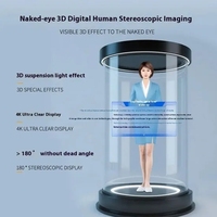 Sıcak Satış 5.5 İnç Holo Tüp 3D Hologram Ekran Silindirik Holografik Şeffaf Ekran Ai Holobox
